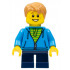 Boy, Dark Azure Hoodie with Green Striped Shirt, Dark Blue Short Legs, Freckles, Medium Nougat Hair – МАРКА ЛЕГО