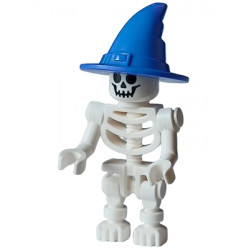 Skeleton - Standard Skull, Bent Arms Vertical Grip, Blue Wizard / Witch Hat – МАРКА ЛЕГО