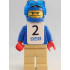 Snowboarder, Blue Shirt, Tan Legs, White Vest, Number 2 Sticker on Both Sides – СПОРТ