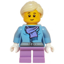 Medium Blue Jacket with Light Purple Scarf, Medium Lavender Short Legs, Bright Light Yellow Ponytail and Swept Sideways Fringe – ПРАЗНИЦИ И СЪБИТИЯ