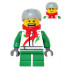 Octan - Jacket with Red and Green Stripe, Green Short Legs, Red Bandana, Helmet Sports with Vent Holes, Brown Eye Corner Crinkles – ПРАЗНИЦИ И СЪБИТИЯ