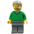 Green V-Neck Sweater, Dark Bluish Gray Legs, Light Bluish Gray Short Tousled Hair, Beard (Thanksgiving Pop) – ПРАЗНИЦИ И СЪБИТИЯ
