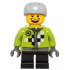 Lime Jacket with Wrench and Black and White Checkered Pattern, Short Black Legs, Sports Helmet with Vent Holes – ПРАЗНИЦИ И СЪБИТИЯ