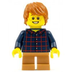 Child - Boy, Dark Blue Plaid Button Shirt, Medium Nougat Short Legs, Dark Orange Tousled Hair, Freckles – ПРАЗНИЦИ И СЪБИТИЯ