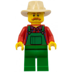 Farmer - Green Overalls over Red Plaid Shirt, Green Legs, Tan Fedora, Moustache – ПРАЗНИЦИ И СЪБИТИЯ
