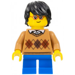 Child - Boy, Medium Nougat Argyle Sweater, Blue Short Legs, Black Tousled Hair, Glasses, Freckles – ПРАЗНИЦИ И СЪБИТИЯ