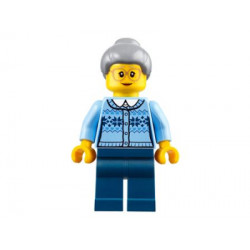 Grandmother - Fair Isle Sweater, Light Bluish Gray Hair with Top Knot Bun, Dark Blue Legs, Glasses – ПРАЗНИЦИ И СЪБИТИЯ