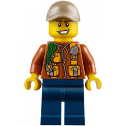 City Jungle Explorer - Dark Orange Jacket with Pouches, Dark Blue Legs, Dark Tan Cap with Hole, Big Smile – ПРАЗНИЦИ И СЪБИТИЯ