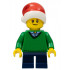 Boy, Green V-Neck Sweater, Dark Blue Short Legs, Santa Hat – ПРАЗНИЦИ И СЪБИТИЯ