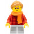 Child - Girl, Red Plaid Flannel Shirt, Light Bluish Gray Short Legs, Medium Nougat Ponytail Hair, Freckles, Glasses, Orange Scarf – ПРАЗНИЦИ И СЪБИТИЯ