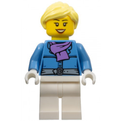 Female, Jacket with Medium Lavender Scarf, White Legs, Bright Light Yellow Ponytail, Open Mouth Smile – ПРАЗНИЦИ И СЪБИТИЯ