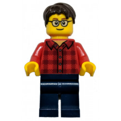 Red Plaid Flannel Shirt, Dark Blue Legs, Dark Brown Hair, Glasses – ПРАЗНИЦИ И СЪБИТИЯ