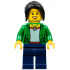 Dragon Boat Race Spectator - Female, Green Jacket Open with Necklace, Dark Blue Legs, Black Ponytail Long with Side Bangs – ПРАЗНИЦИ И СЪБИТИЯ