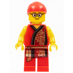 Lion Dance Musician, Red Head Wrap, Glasses, Red Robe with Gold Dragon – ПРАЗНИЦИ И СЪБИТИЯ