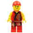 Lion Dance Musician, Red Head Wrap, Lopsided Grin, Raised Eyebrow, Red Robe with Gold Dragon – ПРАЗНИЦИ И СЪБИТИЯ