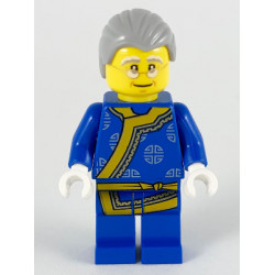 Shadow Puppeteer, Light Bluish Gray Hair, Glasses, Blue Changshan with Yellow Hem and Sash, Silver Circles Pattern – ПРАЗНИЦИ И СЪБИТИЯ