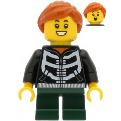 Girl - Black Hoodie with Skeleton Torso, Dark Green Short Legs, Dark Orange Hair – ПРАЗНИЦИ И СЪБИТИЯ