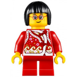 Child - Girl, Red Shirt with Bows and Flowers, Red Short Legs, Black Short Hair, Glasses, Freckles – ПРАЗНИЦИ И СЪБИТИЯ