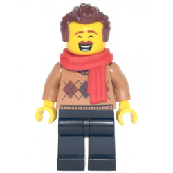 Dad - Medium Nougat Argyle Sweater, Red Scarf, Black Legs, Reddish Brown Hair – ПРАЗНИЦИ И СЪБИТИЯ