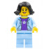 Woman, Black Hair, Bright Light Blue Jacket, Dark Purple Star Shirt, Bright Light Blue Legs – ПРАЗНИЦИ И СЪБИТИЯ