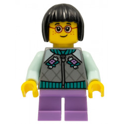 Child - Girl, Flat Silver Jacket, Medium Lavender Short Legs, Black Short Hair, Glasses, Freckles – ПРАЗНИЦИ И СЪБИТИЯ