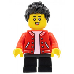 Child - Boy, Red Letterman Jacket, Black Short Legs, Black Spiked Hair – ПРАЗНИЦИ И СЪБИТИЯ