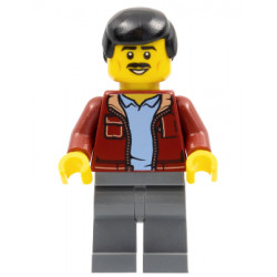 Man, Dark Red Jacket with Bright Light Blue Shirt, Dark Bluish Gray Legs, Black Male Hair, Moustache – ПРАЗНИЦИ И СЪБИТИЯ