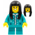 Child - Girl, Dark Turquoise Pajamas Top, Dark Turquoise Short Legs, Black Long Hair – ПРАЗНИЦИ И СЪБИТИЯ