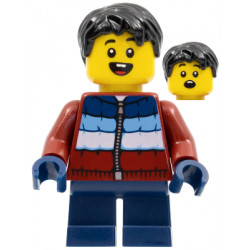 Child - Boy, Dark Red Puffy Coat, Dark Blue Short Legs, Black Hair – ПРАЗНИЦИ И СЪБИТИЯ