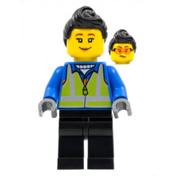 Woman, Black Hair, Blue Coat, Lime Safety Vest, Black Legs – ПРАЗНИЦИ И СЪБИТИЯ
