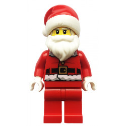 Santa - Red Fur Lined Jacket with Button and Candy Cane on Back, Red Legs, Gray and White Bushy Eyebrows, Thick Moustache – ПРАЗНИЦИ И СЪБИТИЯ