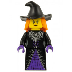 Witch - Black Floppy Hat, Orange Hair, Dark Purple Trim – МАРКА ЛЕГО