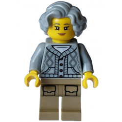 Lodge Owner - Female, Light Bluish Gray Knit Cable Cardigan Sweater, Dark Tan Legs with Pockets, Wavy Hair – ПРАЗНИЦИ И СЪБИТИЯ