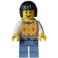 Tourist - Female, Tan Knit Argyle Sweater Vest, Sand Blue Legs with Pockets, Black Bob Cut Hair, Freckles – ПРАЗНИЦИ И СЪБИТИЯ
