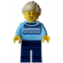 Winter Market Stall Vendor - Female, Bright Light Blue Knit Fair Isle Sweater, Dark Blue Legs, Tan Ponytail – ПРАЗНИЦИ И СЪБИТИЯ