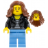 Woman - Black Jacket over Striped Shirt, Medium Blue Legs, Reddish Brown Long Hair – ПРАЗНИЦИ И СЪБИТИЯ