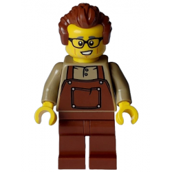 Man - Reddish Brown Hair, Dark Tan Shirt, Reddish Brown Overalls and Legs, Black Glasses – ПРАЗНИЦИ И СЪБИТИЯ