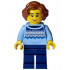 Woman - Bright Light Blue Knit Fair Isle Sweater, Dark Blue Legs, Reddish Brown Hair – ПРАЗНИЦИ И СЪБИТИЯ