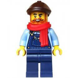 Holiday Express Train Driver - Dark Blue Overalls, Dark Brown Flat Cap, Red Scarf – ПРАЗНИЦИ И СЪБИТИЯ