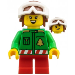 Elf - Green Jacket with Christmas Trees, Reddish Brown Helmet, White Goggles – ПРАЗНИЦИ И СЪБИТИЯ