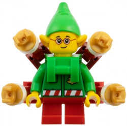 Elf - Green Jacket with Christmas Trees, Bright Green Neck Bracket with Robot Arms – ПРАЗНИЦИ И СЪБИТИЯ