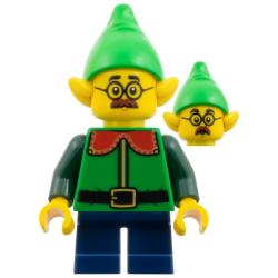 Elf - Bright Green Hat, Green Shirt with Red Collar, Dark Blue Short Legs – ПРАЗНИЦИ И СЪБИТИЯ