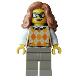 Carol Choir Double Bass Player - Female, Tan Knit Argyle Sweater Vest – ПРАЗНИЦИ И СЪБИТИЯ