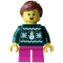 Carol Choir Singer / Caroler - Girl, Dark Green Knit Fair Isle Holiday Sweater – ПРАЗНИЦИ И СЪБИТИЯ