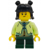 Child - Girl, Yellowish Green Tang Jacket, Dark Green Short Legs, Black Hair with Buns – ПРАЗНИЦИ И СЪБИТИЯ