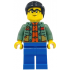 Man - Sand Green Sweater over Reddish Orange Tang Jacket, Blue Legs, Black Smooth Hair – ПРАЗНИЦИ И СЪБИТИЯ