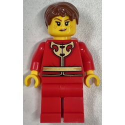 Woman - Red Tang Jacket with Gold Chinese Scrollwork, Red Legs, Brown Short Hair – ПРАЗНИЦИ И СЪБИТИЯ