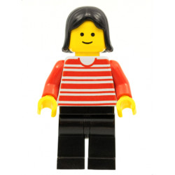 Horizontal Lines Red - Red Arms - Black Legs, Black Female Hair – ГРАДСКИ