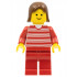 Horizontal Lines Red - Red Arms - Red Legs, Brown Female Hair – ГРАДСКИ