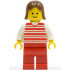 Horizontal Lines Red - White Arms - Red Legs, Brown Female Hair – ГРАДСКИ